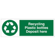 Recycling Plastic Bottles Sign